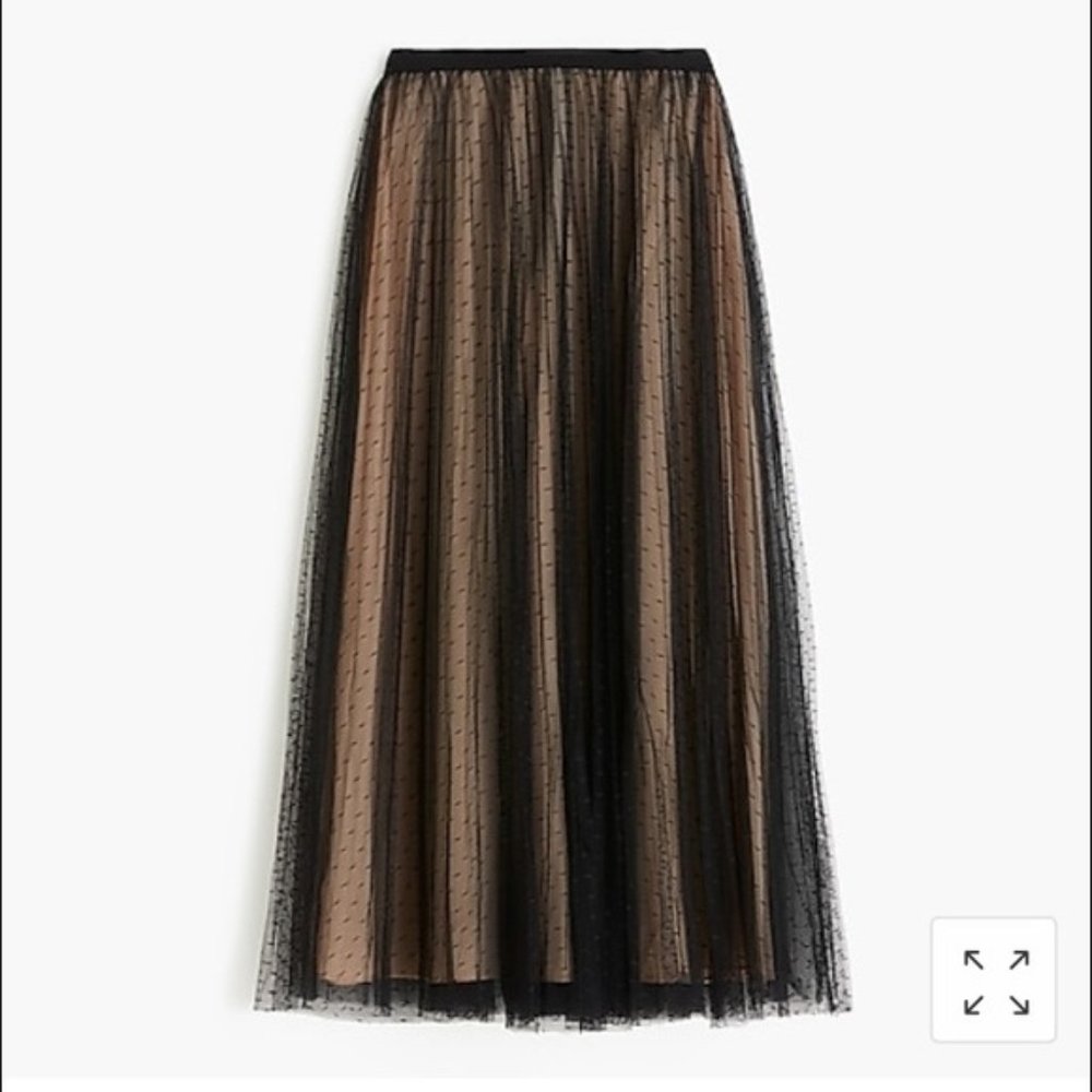 NWT J.Crew Polka-dot tulle A line skirt